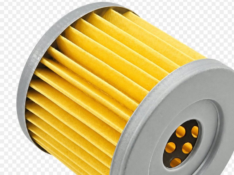 Pleated cylindrical air filter, the kind swapped on every ACCA tune-up visit